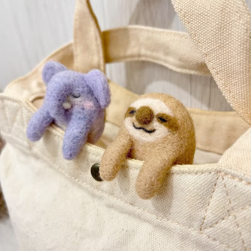 口袋小動物 大象 小樹懶 羊毛氈別針 胸針 療癒 送禮