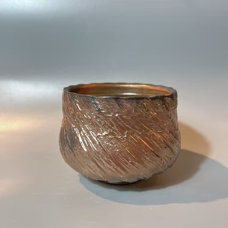 柴燒木紋大茶碗 / 水方 / 小平凡手作