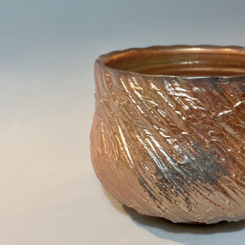 柴燒木紋大茶碗 / 水方 / 小平凡手作