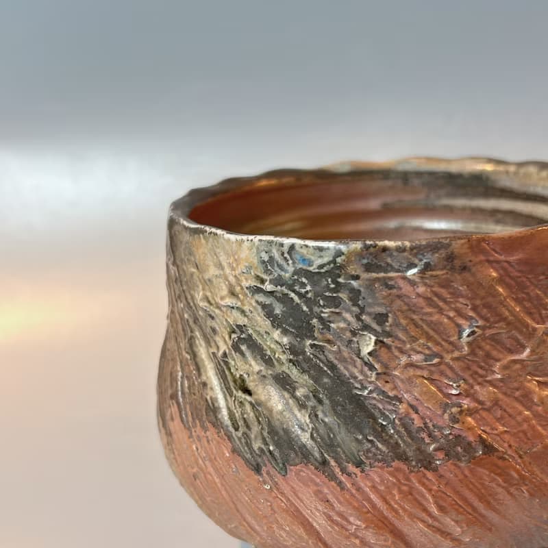 柴燒木紋大茶碗 / 水方 / 小平凡手作