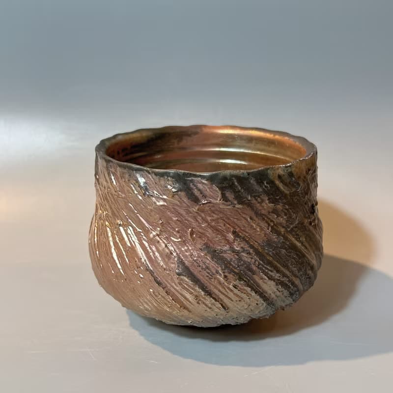 柴燒木紋大茶碗 / 水方 / 小平凡手作