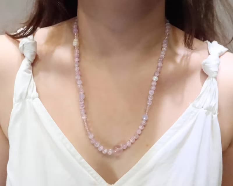 拉絲貓眼小狐仙 仙氣飄飄 精品天然紫鋰灰多圈手鏈貓眼紫鋰輝夏日