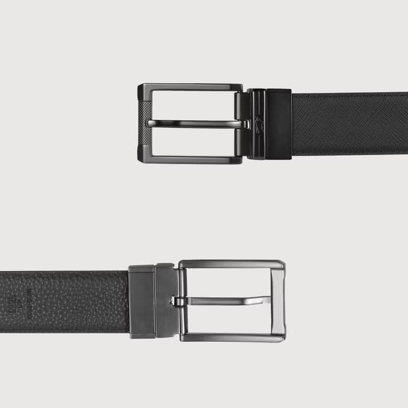 【滿3999送鑰匙圈】簡約穿針式皮帶-鎗色/BF25S-WEG209-SGU