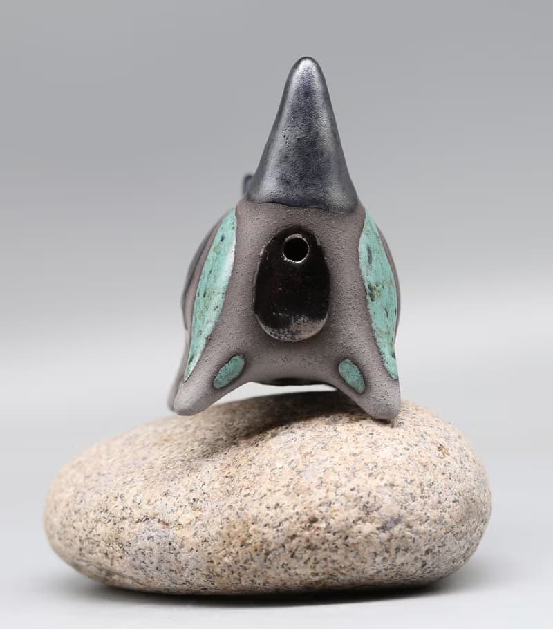 Handmade Ceramic Cat Sculpture – Modern Clay Art Figurine, Unique Animal Decor,