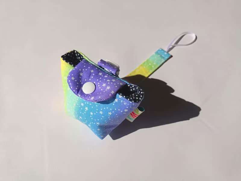 奶嘴夾 奶嘴收納袋 組合 星空彩虹/A