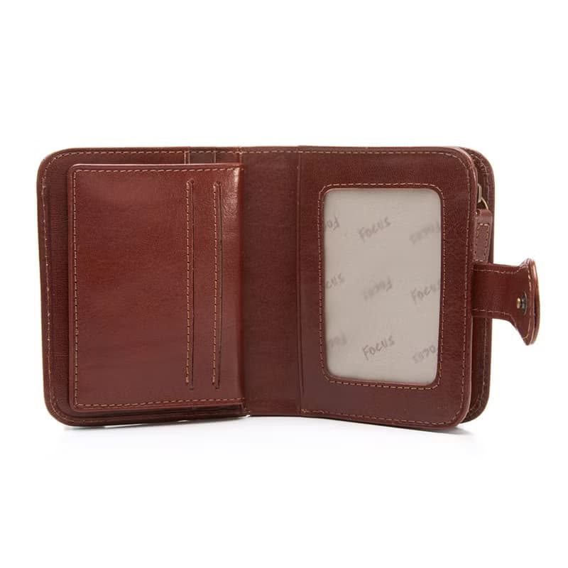 【女短夾錢包】真皮零錢包女短夾 / 皮夾錢包 / 植鞣革牛皮錢包