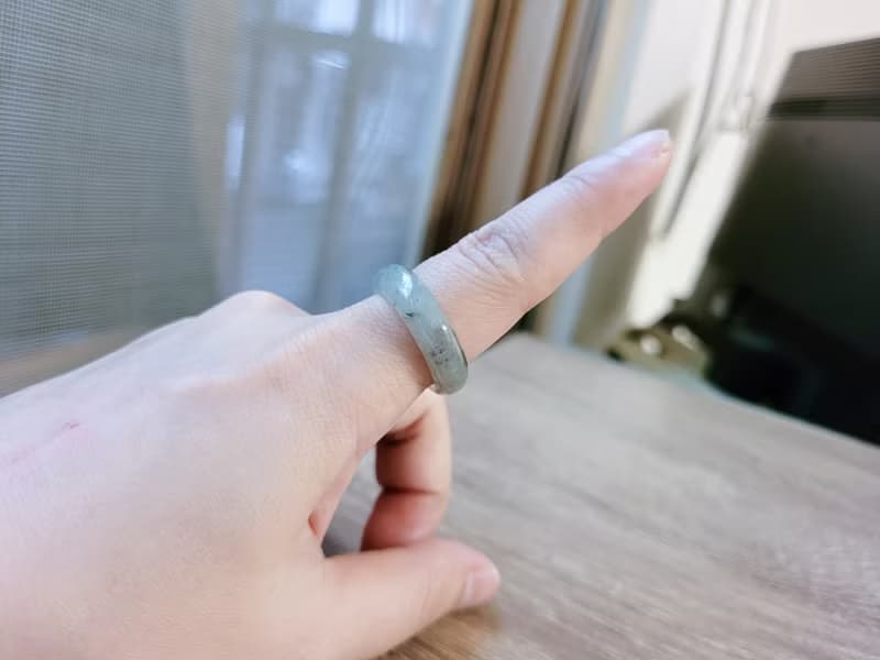 【親翠】天然翡翠 可口感十足美炸超冰晴綠手指鐲14戒圈