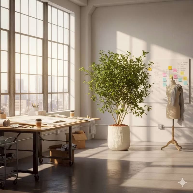 桂花樹 奶白色樹紋落地大盆栽 開幕花盆 觀葉植物 居家裝飾