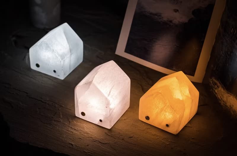 丘舍小房子 礦石夜燈 床頭燈 充電小台燈 手工製