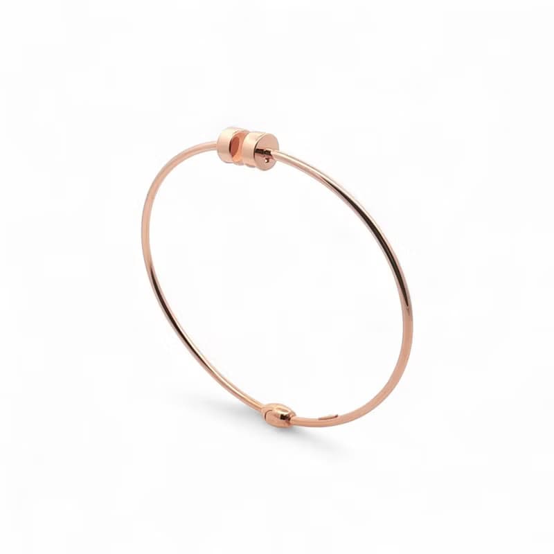 【輕盈質感】18K玫瑰金手鐲  | 優雅幾何  Oval設計