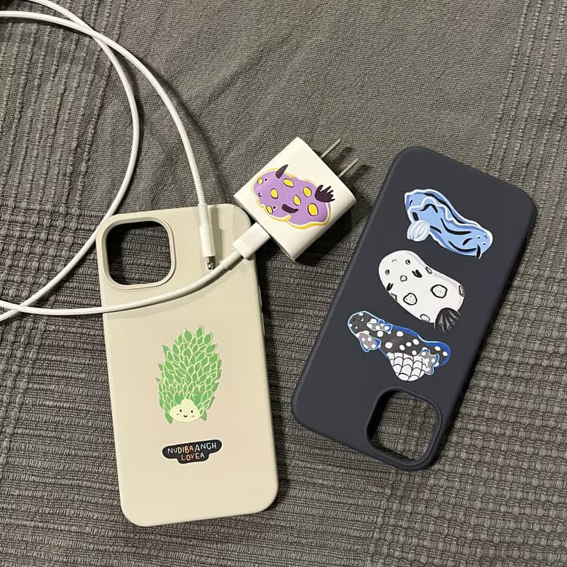 colorful waterproof sticker nudibranch, little monster of the sea