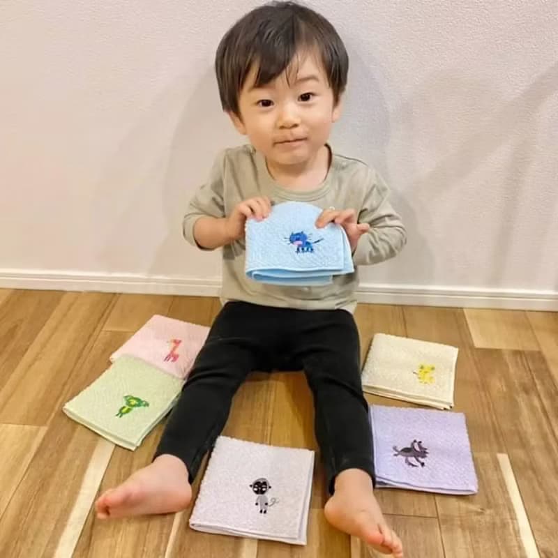 【TT】淘氣小壞蛋手帕| 可愛動物刺繡| 溫和親膚| 新色上市