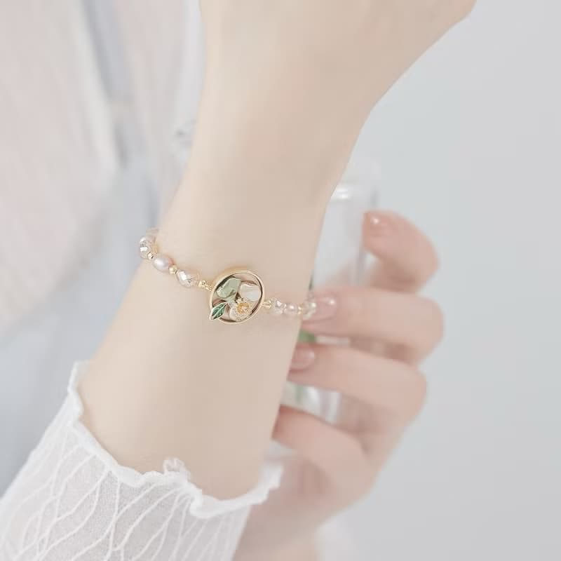 【光島系列】晨島花語手鍊 珍珠 貝殼 天然石 天然珍珠 手作 花朵