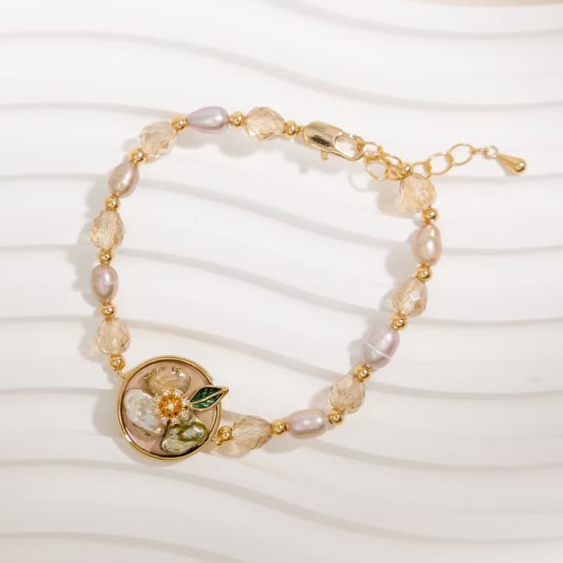 【光島系列】晨島花語手鍊 珍珠 貝殼 天然石 天然珍珠 手作 花朵