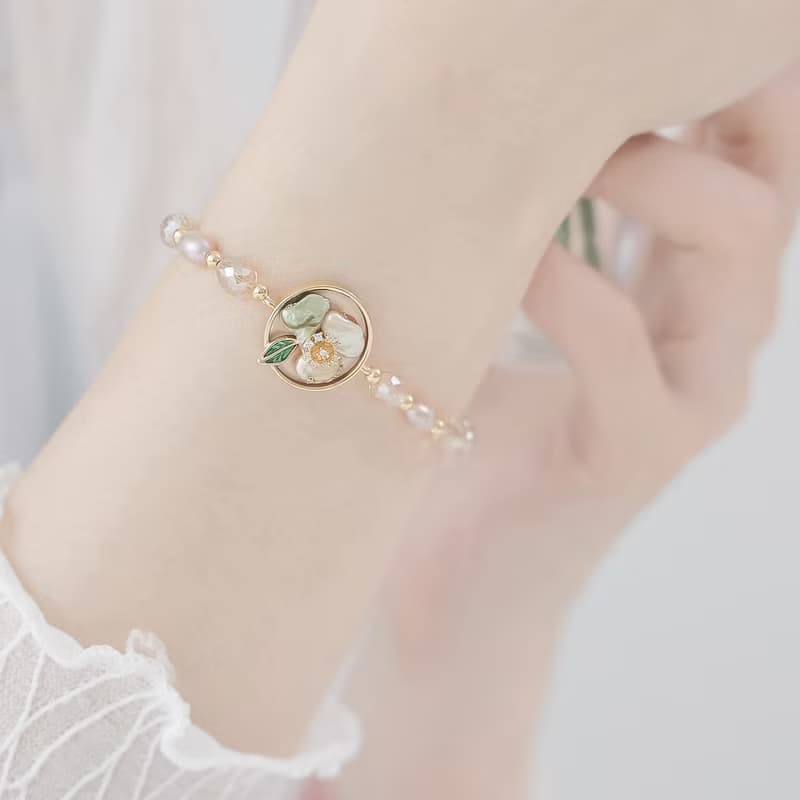 【光島系列】晨島花語手鍊 珍珠 貝殼 天然石 天然珍珠 手作 花朵