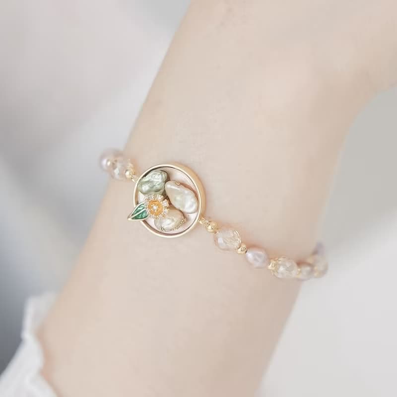 【光島系列】晨島花語手鍊 珍珠 貝殼 天然石 天然珍珠 手作 花朵