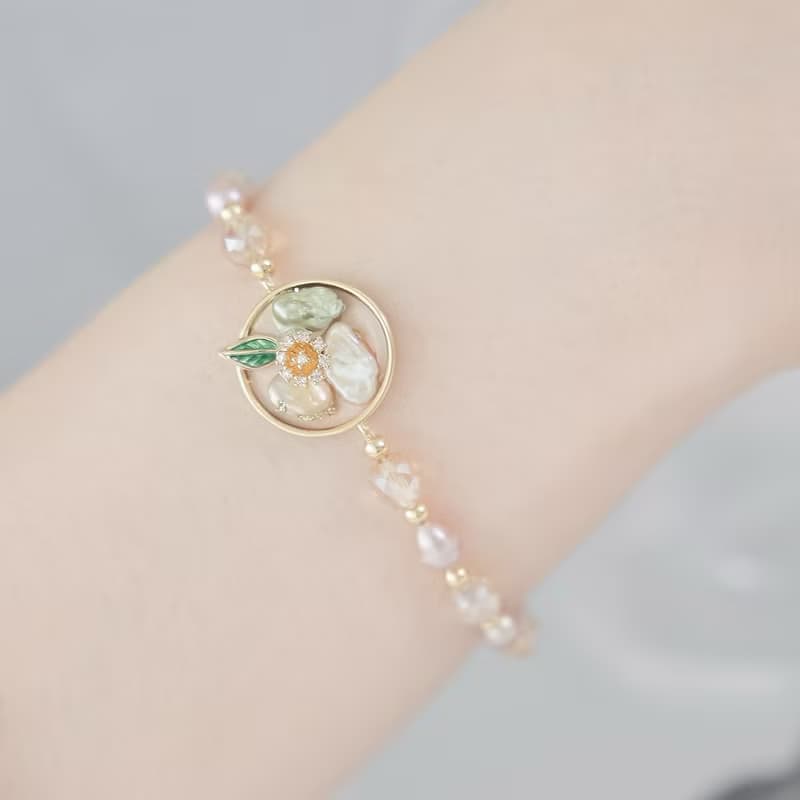 【光島系列】晨島花語手鍊 珍珠 貝殼 天然石 天然珍珠 手作 花朵