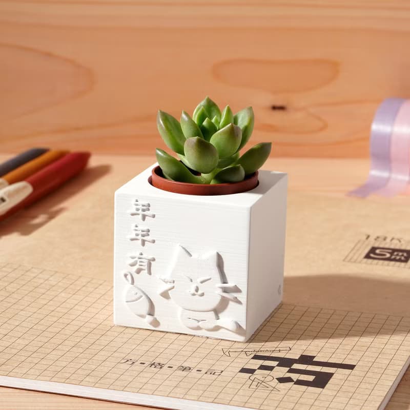 年年有餘 | 多肉植物水泥盆栽 | 可愛祝福 辦公室療癒小物