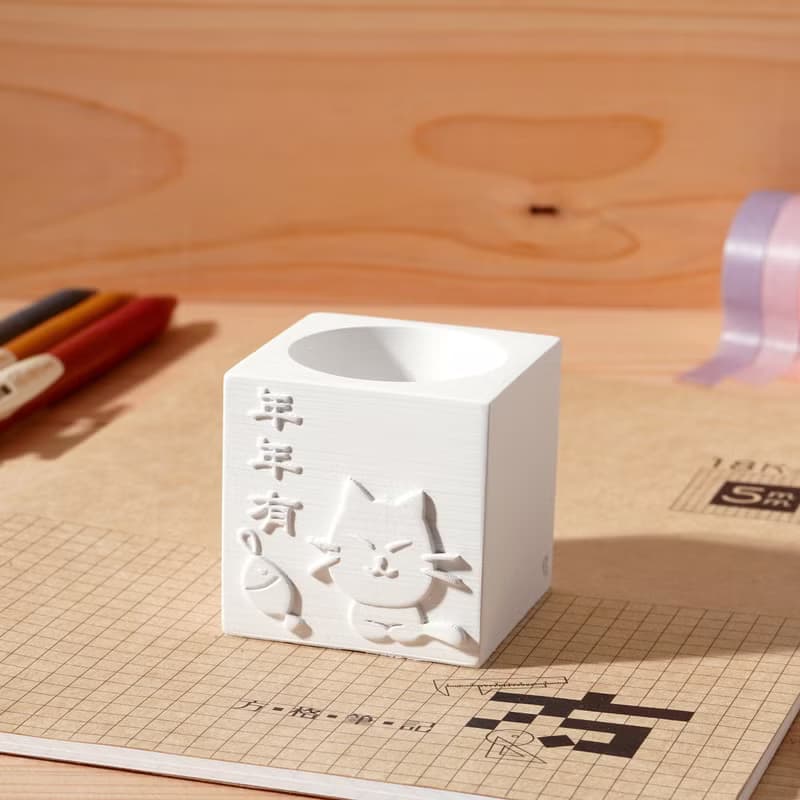 年年有餘 | 多肉植物水泥盆栽 | 可愛祝福 辦公室療癒小物