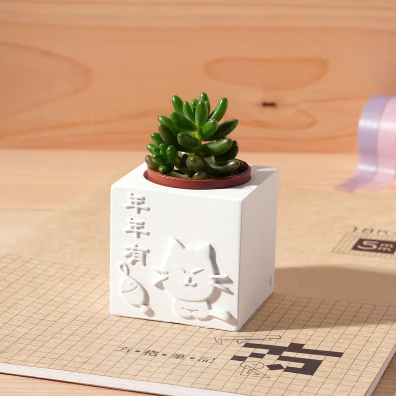 年年有餘 | 多肉植物水泥盆栽 | 可愛祝福 辦公室療癒小物