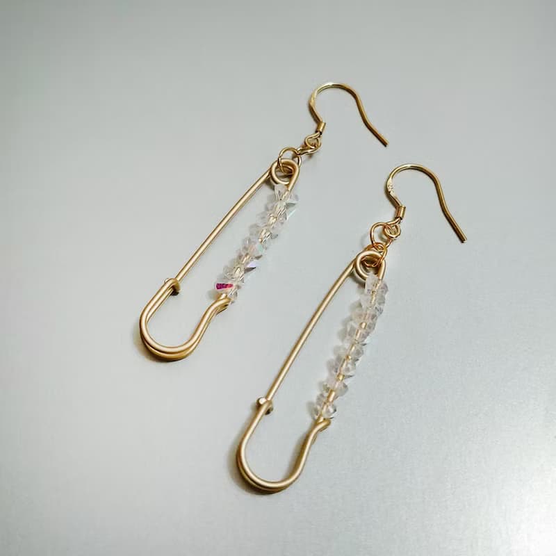 金色嘉年華925純銀垂勾耳環 輕奢珠寶系列