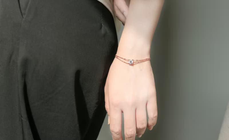 圓氐  典雅女伶 芭蕾璀璨之星手鍊   鍍玫瑰金色