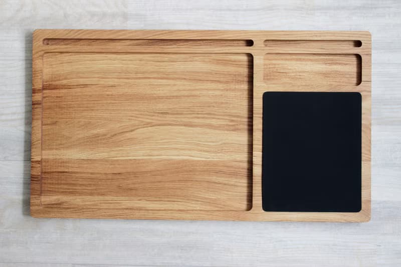 Lap desk Oak wood laptop stand First fathers day gift Mobile workstation