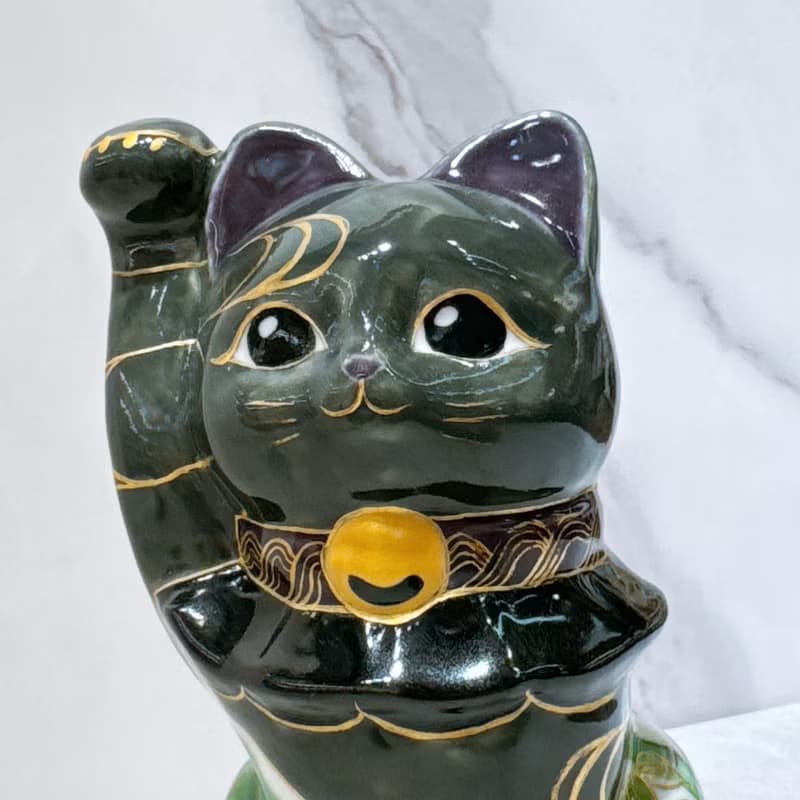 【松梅招福】日本清水燒招財貓 | 色繪 - 松竹梅