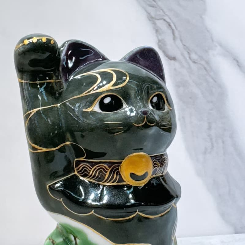 【松梅招福】日本清水燒招財貓 | 色繪 - 松竹梅