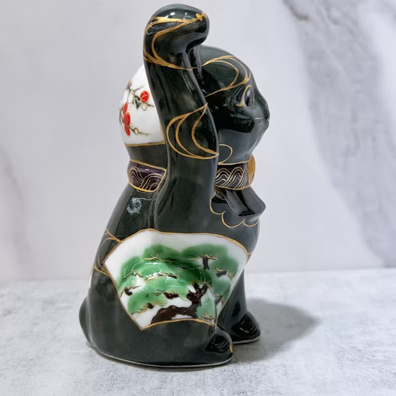 【松梅招福】日本清水燒招財貓 | 色繪 - 松竹梅