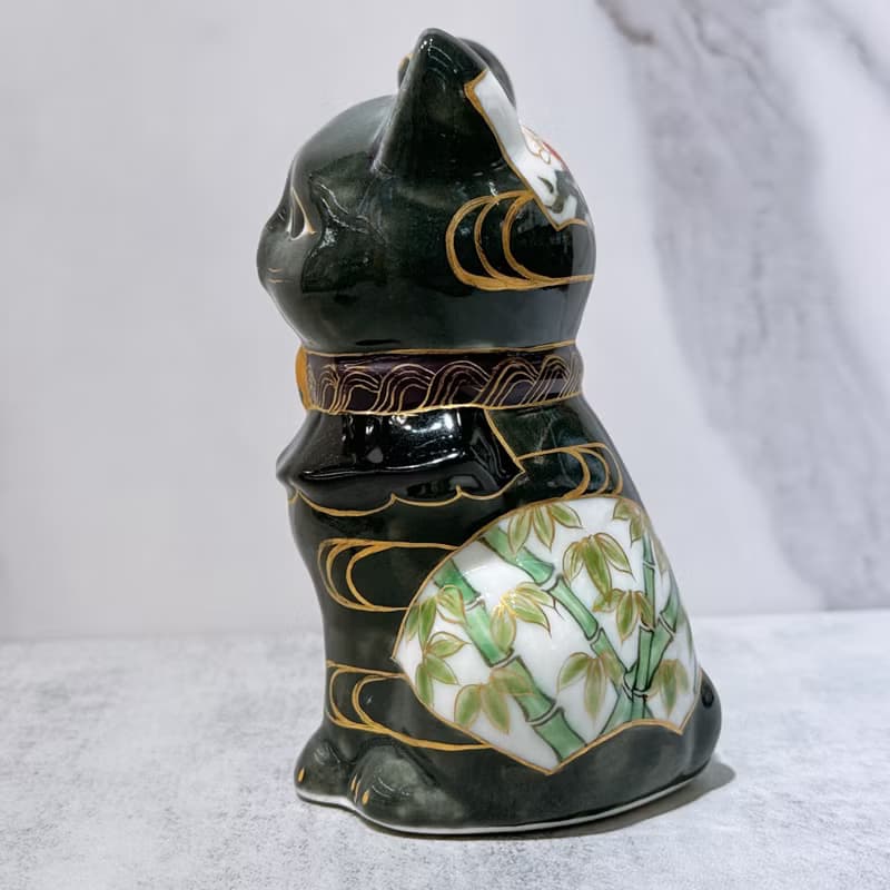 【松梅招福】日本清水燒招財貓 | 色繪 - 松竹梅