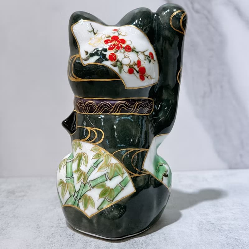 【松梅招福】日本清水燒招財貓 | 色繪 - 松竹梅