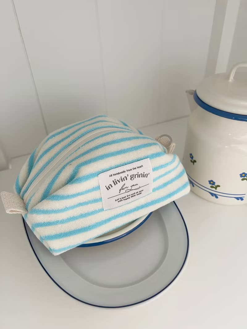 terry stripe pouch M_aquarius