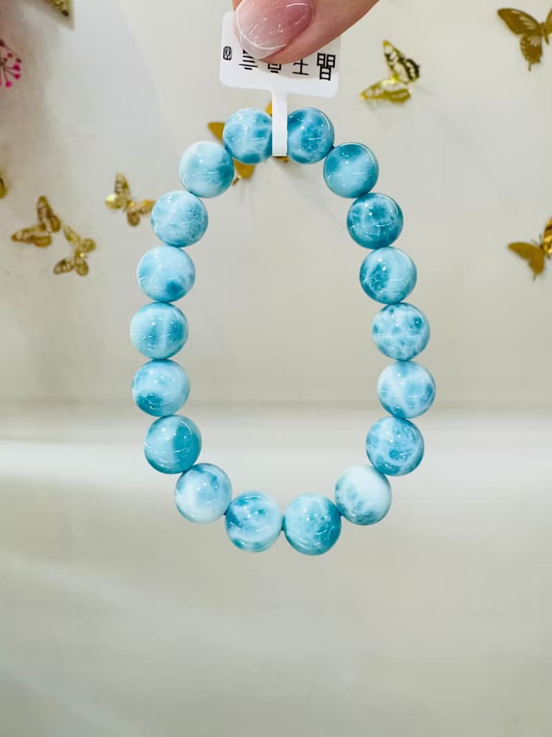 精品濃色藍拉利瑪海紋石11.5mm41.70g緩解脾氣內心壓力緊張壓力