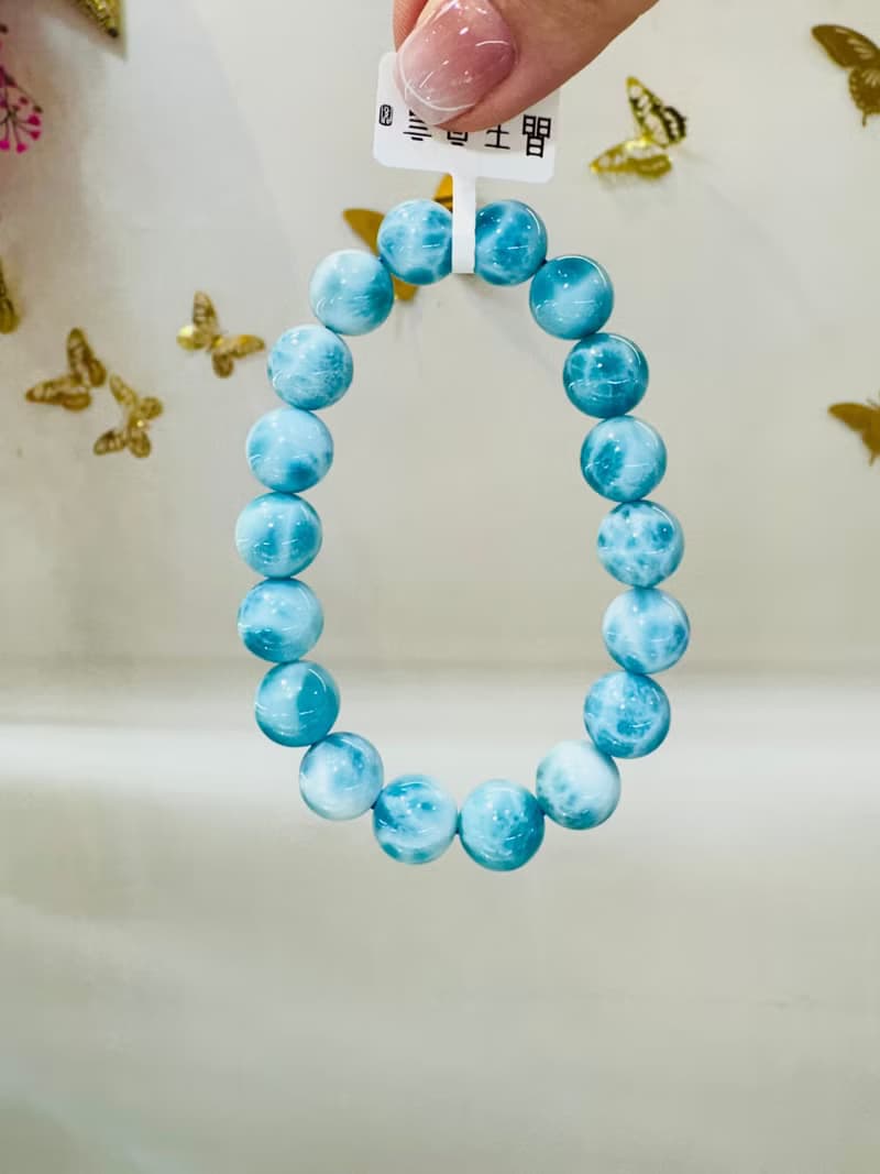 精品濃色藍拉利瑪海紋石11.5mm41.70g緩解脾氣內心壓力緊張壓力