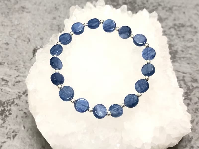 快速出貨 天然藍晶石手鍊 925銀手鍊