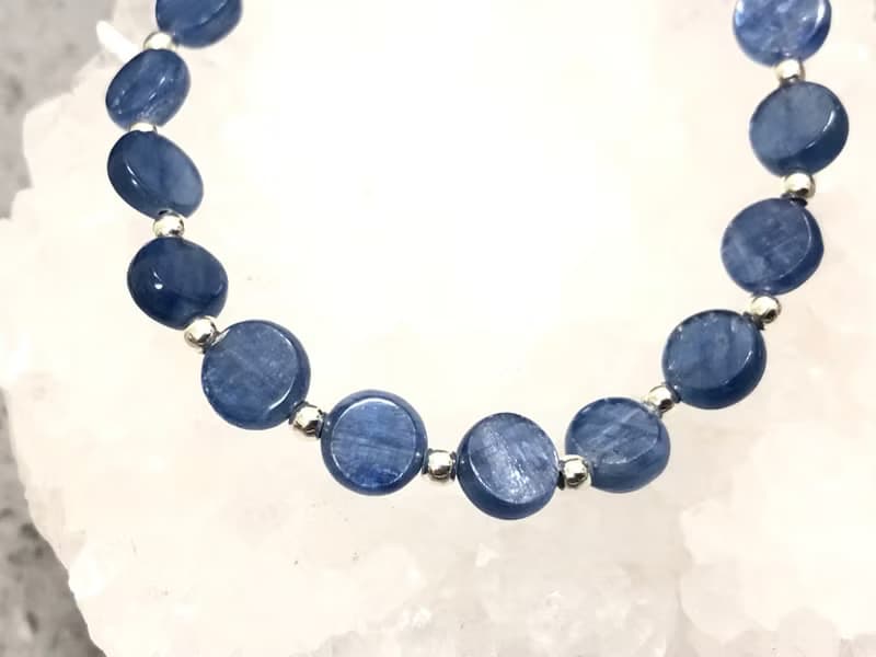 快速出貨 天然藍晶石手鍊 925銀手鍊