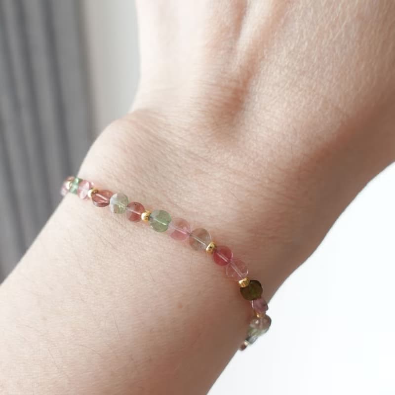 精靈能量 天然糖果碧璽 晶體乾淨 柔美多彩 能量手串 手鍊 禮物