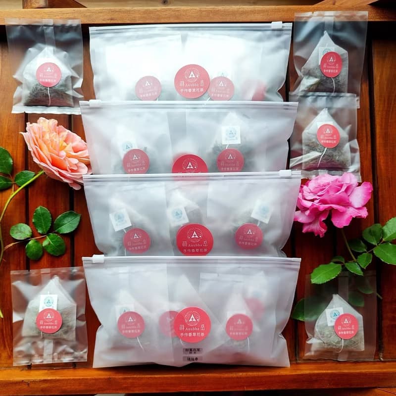 十款無咖啡因香草茶包-含十種口味療癒系花茶組-農園自產無毒香草