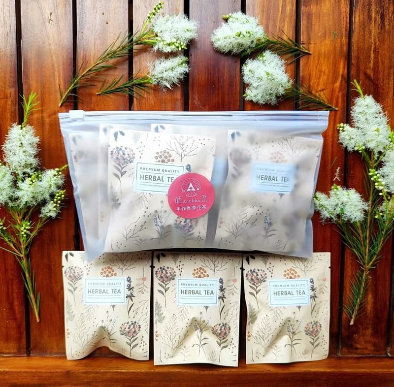 十款無咖啡因香草茶包-含十種口味療癒系花茶組-農園自產無毒香草
