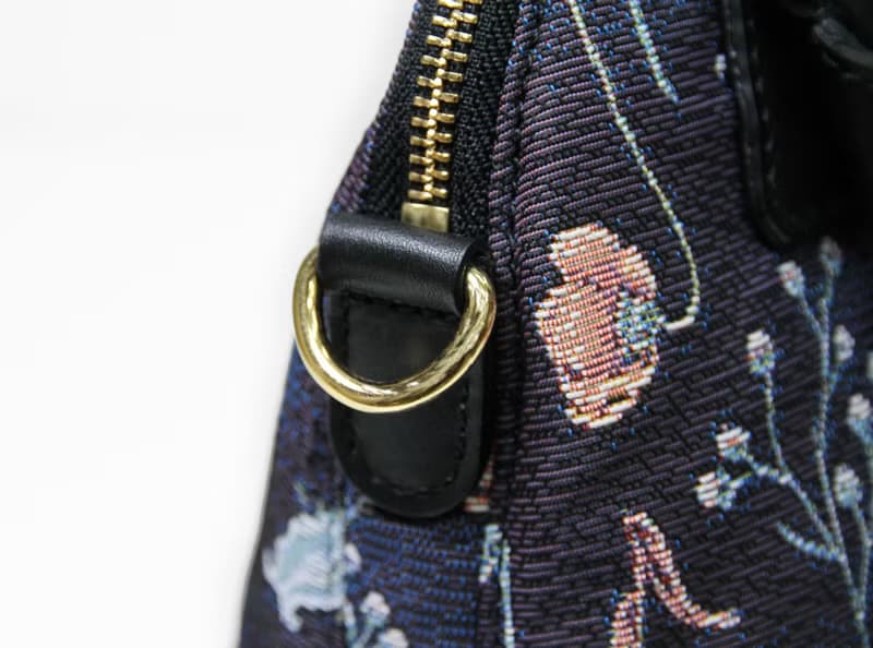 貝殼兩用包  真皮 / 布防潑水 平織緹花 極光波斯貓 阿曼達