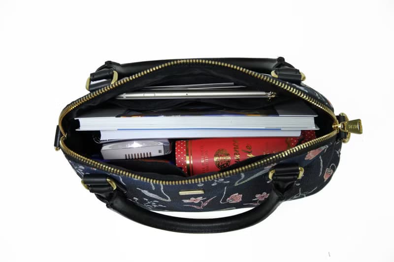 貝殼兩用包  真皮 / 布防潑水 平織緹花 極光波斯貓 阿曼達