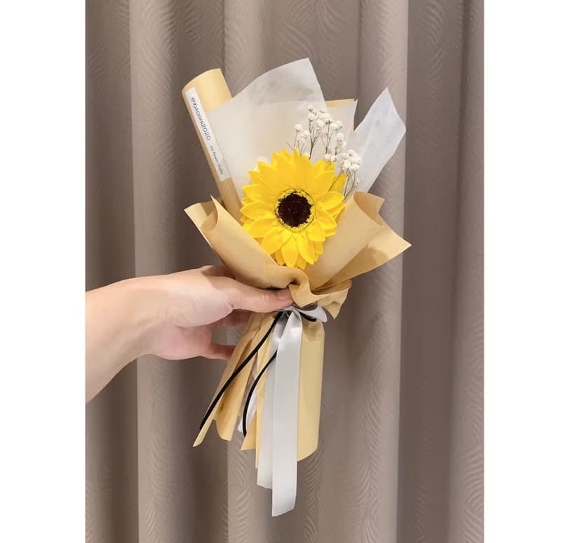 畢業花束 多種顏色 向日葵花束 香皂花 乾燥花束 小花束 畢業禮物