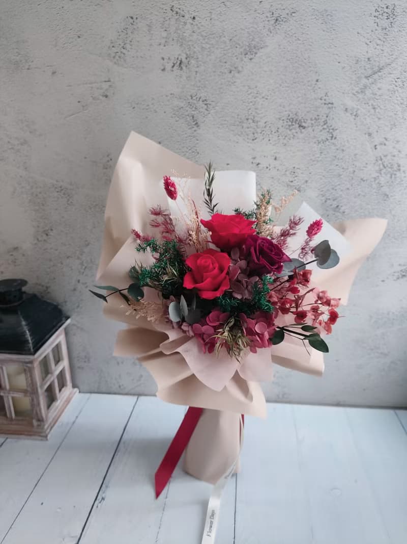 永生花束- 韓式不凋花束 情人節禮物