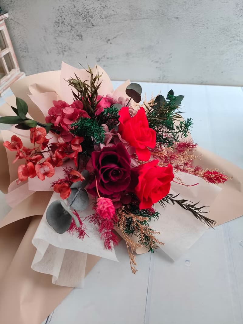 永生花束- 韓式不凋花束 情人節禮物
