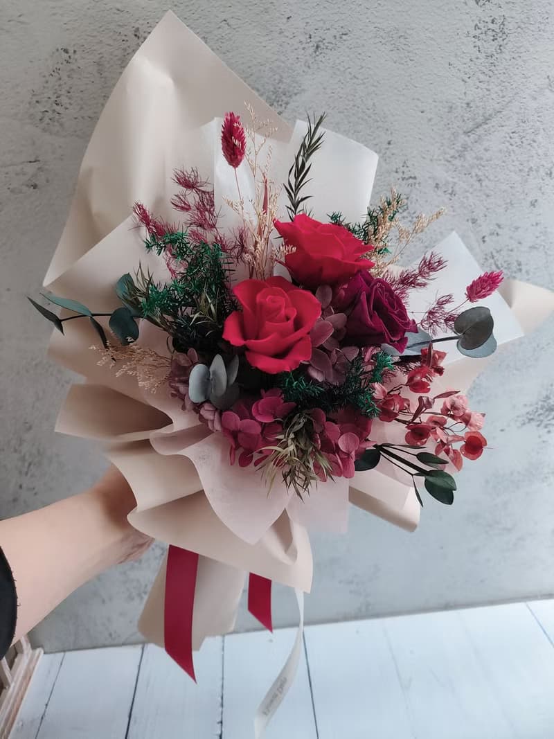 永生花束- 韓式不凋花束 情人節禮物