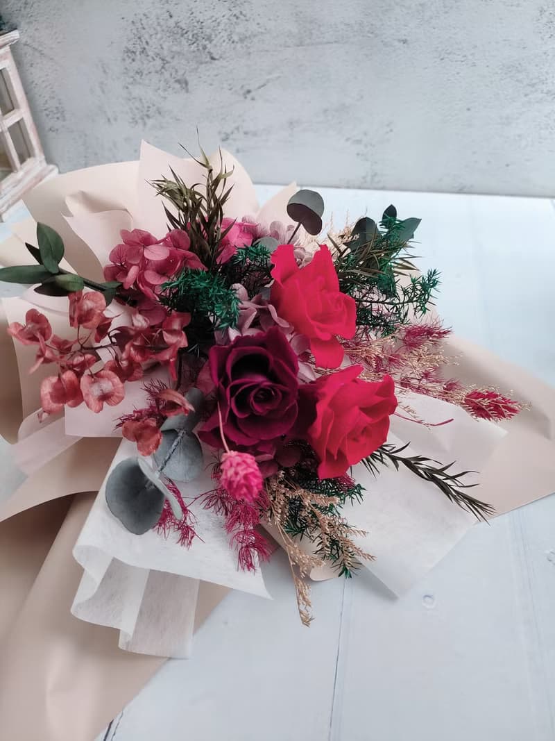 永生花束- 韓式不凋花束 情人節禮物