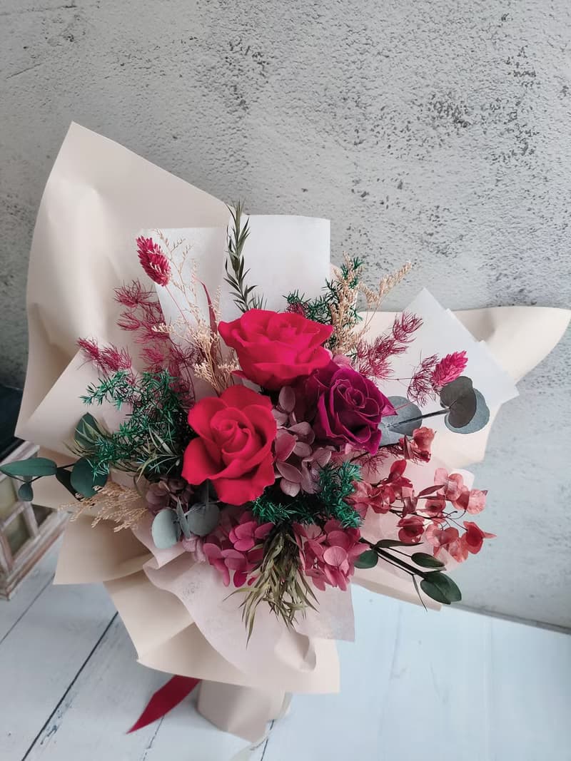 永生花束- 韓式不凋花束 情人節禮物