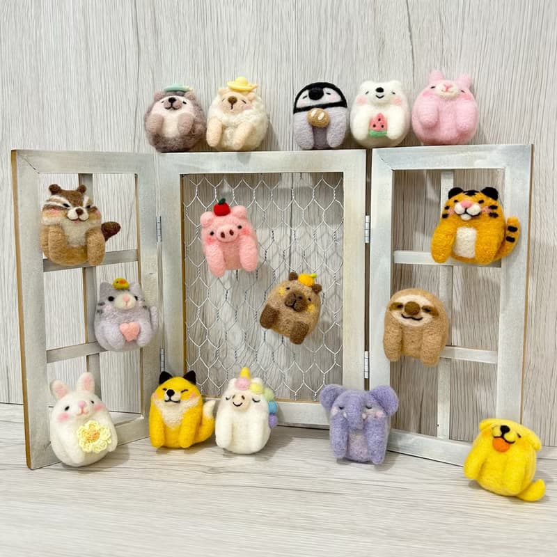 口袋小動物 蘋安小豬 吉祥小水豚 羊毛氈別針 胸針 療癒 送禮