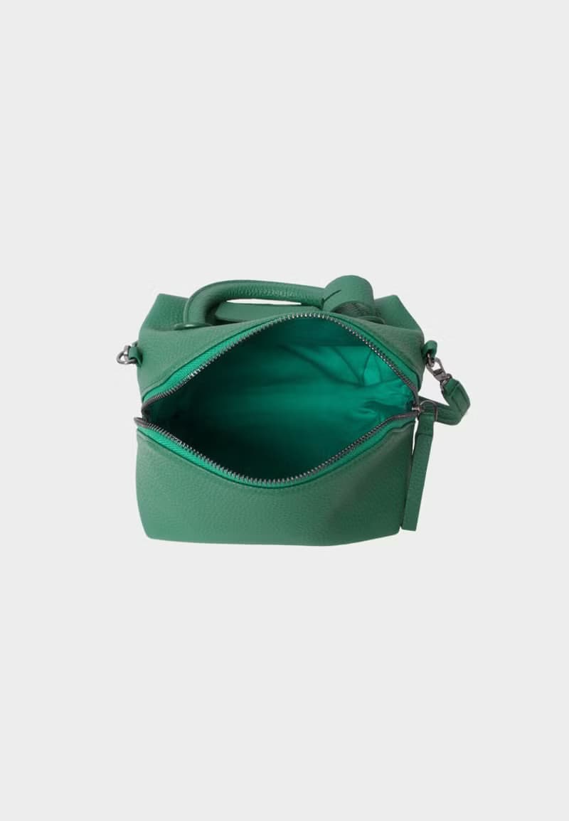 Cubic Cross Body Bag 皮革斜背/手提小方包 - green color